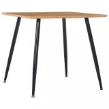 Cumpara ieftin Masă de bucătărie, stejar și negru, 80,5 x 80,5 x 73 cm, MDF