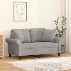 vidaXL Perne decorative, 2 buc., gri deschis, 40x40cm, material textil