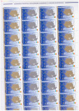 Romania 2005-Lp 1682-Coala 26 timbre-Semnarea tratatului de aderare a Rom la UE, Nestampilat