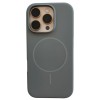 Husa Iphone 14 PRO cu MagSafe - Silicon, interior catifelat, design Minimalist, Gri elegant Apple