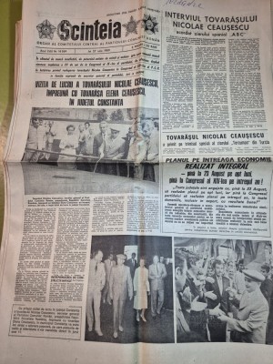 ziarul scanteia 27 iulie 1989 - vizita lui ecausescu in judetul constanta foto