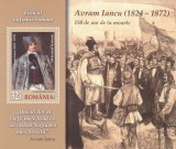 ROMANIA 2022 - AVRAM IANCU-150 ani de la moarte - Colita dantelata LP2384a MNH**, Istorie, Nestampilat