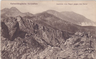 CP SIBIU Hermannstadt Carpatii Transilvaniei Privire Negoi spre Surul ND(1917) foto