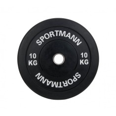 Disc Greutate Cauciuc SPORTMANN - 10 kg / 51 mm,