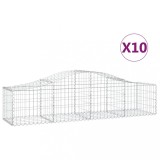 Cumpara ieftin Cosuri gabion arcuite 10 buc, 200x50x40/60 cm, fier galvanizat