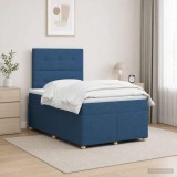 Cumpara ieftin Pat boxspring cu saltea albastru 120 x 190 cm Tesatura