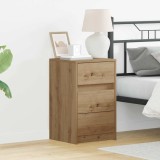 VidaXL Dulap de noapte stejar artizanal 38 x 34 x 61 cm Lemn compozit