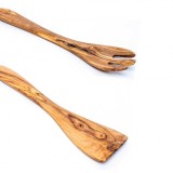 Set Catania spatulă și furculiță din lemn de măslin 25 | 30 | 35 cm
