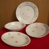 SET 3 PLATOURI SI UN CASTRON DIN PORTELAN FIN- CU MARCAJ J&auml;ger Eisenberg Th.