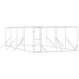 Cumpara ieftin Padoc de exterior pentru caini argintiu 4x8x2 m otel galvanizat