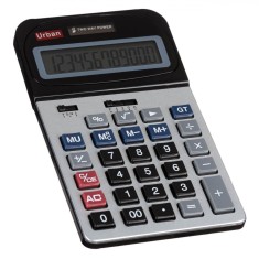 Calculator Clasic Urban, 12 Cifre, Culoare Argintie, 10.5x17x2.3 cm