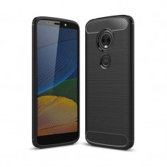 Husa TPU OEM Carbon pentru Motorola Moto E5 Plus, Neagra