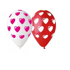 Baloane Inima -Set 5 Bucati, 12 Inch (30 cm)