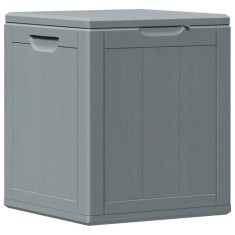 vidaXL Cutie de depozitare pentru grădină, gri, 90L, PP ratan
