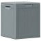 Cutie de depozitare pentru gradina, gri, 90L, aspect de lemn din PP