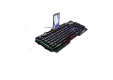 Tastatura Gaming i-JMB, LED RGB, Cadru Metalic, Suport Telefon, Multicolor