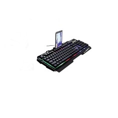 Tastatura Gaming i-JMB, LED RGB, Cadru Metalic, Suport Telefon, Multicolor