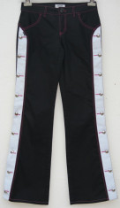 Pantaloni Moschino alb negru foto