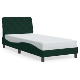Cumpara ieftin Cadru de pat fara saltea, verde inchis, 80x200 cm, catifea
