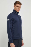 Helly Hansen hanorac Crew Fleece culoarea albastru marin, neted