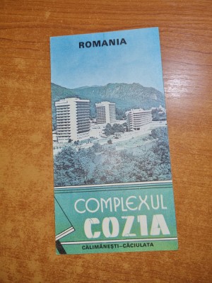 pliant prezentare complexul cozia,calimanesti caciulata - din anul 1984 foto