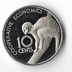 Moneda 10 cents 1976 - Guyana, PROOF, tiraj: 28000