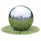 VidaXL F&acirc;nt&acirc;nă sferică de grădină cu LED-uri, 40 cm, oțel inoxidabil
