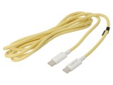 Cablu USB-C 2.0 LOGILINK 1.5m Galben 60W 3A, Mufă pe Ambele Părți