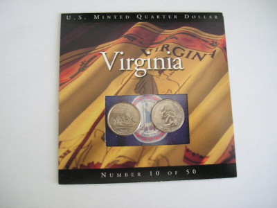 M1 C41 - Set monede - America - quarter dollar - emise in Virginia in anul 2000 foto