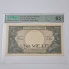 Bancnota 1000 Lei 1941, Gradata PMG 65 EPQ, UNC. Colectioneaza istorie!