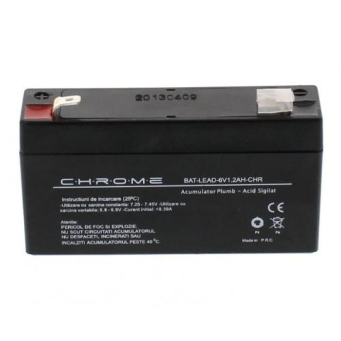 Acumulator plumb acid Chrome, 6V, 1.2Ah Acumulator plumb acid Chrome, 6V, 1.2Ah
