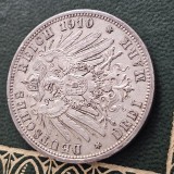Germania 3 drei mark 1910 A, argint 16,64 grame, detalii
