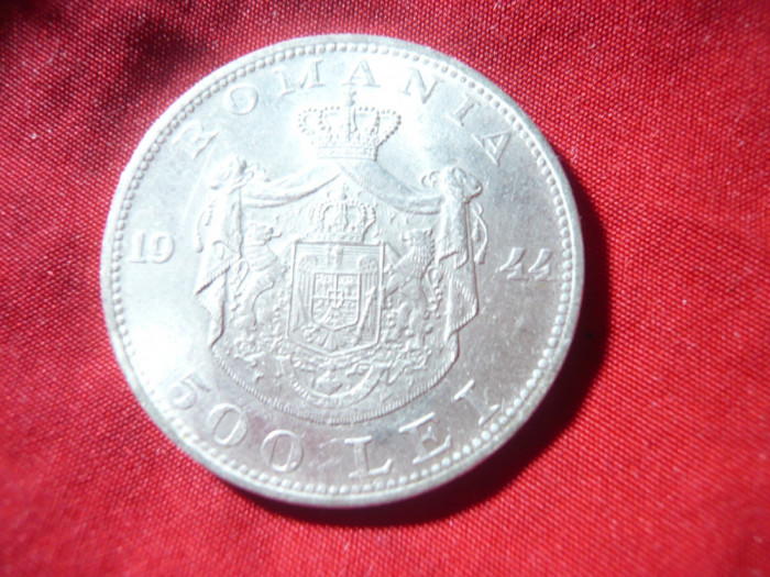 Moneda 500 lei 1944 Mihai I - argint cal. FF Buna
