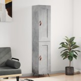 VidaXL Dulap &icirc;nalt, gri beton, 34,5x34x180 cm, lemn prelucrat
