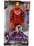 Figurina Iron Man Avengers, 28cm, Lumini si Sunete, Plastic, Multicolor, 4+ ani
