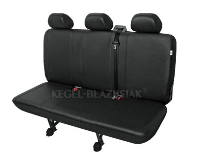 Husa bancheta microbuz 3 locuri din piele ecologica pentru Jumper Jumpy Fiat Ducato Scudo Ford Transit Iveco daily Sprinter Vito Nissan Opel Movano V foto