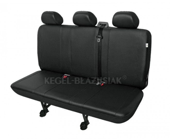 Husa bancheta microbuz 3 locuri din piele ecologica pentru Jumper Jumpy Fiat Ducato Scudo Ford Transit Iveco daily Sprinter Vito Nissan Opel Movano V