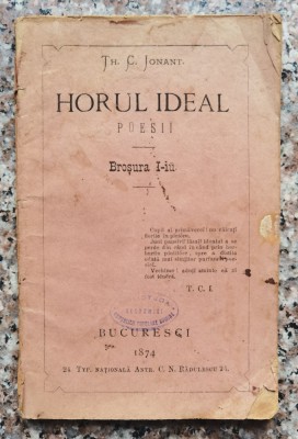 Horul Ideal Poesii - Th. C. Jonant , DG foto