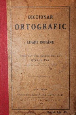 DICTIONAR ORTOGRAFIC AL LIMBII ROMANE foto