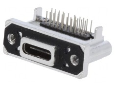 Soclu USB C 90? USB 3.1 IP67 Aurit 5A foto