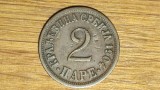 Serbia regat - moneda colectie raruta - 2 para pare 1904 stare f buna -Petru I, Europa