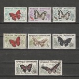 Fluturi Mi. 4 - 11 (Michel) Centrafrica 1960, Angola, Fauna, Nestampilat