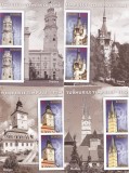 TURNURILE TIMPULUI ,2 SERII CU MANSETA ,2014, MNH ** ROMANIA., Arhitectura, Nestampilat