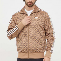 adidas Originals bluză bărbați, culoarea maro, cu model IS2925