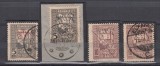 ROMANIA 1917/1918 TIMBRE DE AJUTOR FISCAL-POSTALE SUPRATIPAR MVIR LOT STAMPILAT