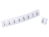 Etichete albe 5mm numerotate 1-10 cu &icirc;mpingere 250 buc.