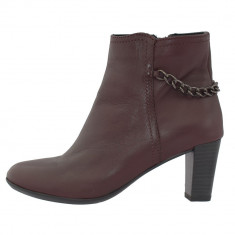 Botine dama, din piele naturala, marca Flexx, 14651-30-18, bordo 36 foto