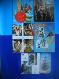 HOPCT LOT NR 1124 -IP-CRACIUN-COLINDATORI-COSTUM-5 CARTI POSTALE-CIRCULATE