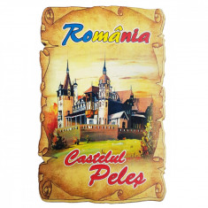 Magnet Castelul Peles, lemn foto