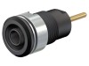Soclu banană 4mm negru aurit 24A 1kV